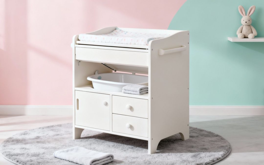 Baby changing table with bath: Safe, convenient nursery solution